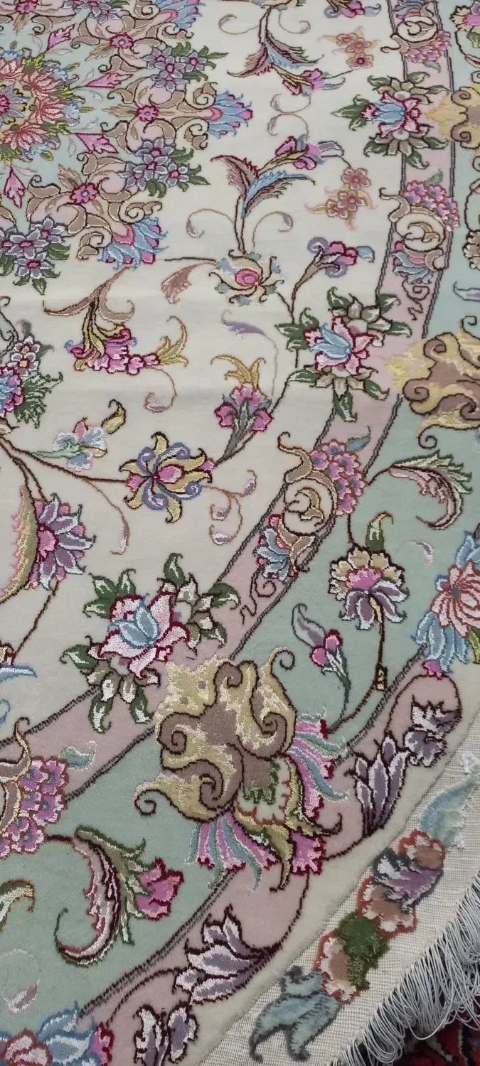 قالیچه دستبافت بیضی (۱/۵×۲) رج ۵۰ بافت تبریز|فرش|تبریز, |دیوار