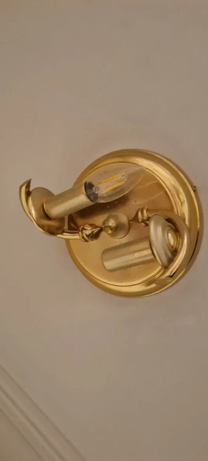 دو عدد لوستر سقفی برنجی با آبکاری طلایی|لوستر و چراغ آویز|تهران, ظفر|دیوار