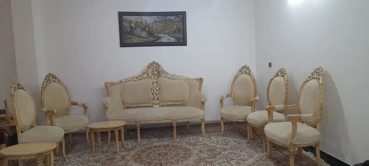 ۲ دست مبل ۸ نفره و ۷ نفره|مبلمان خانگی و میز عسلی|شیرگاه, |دیوار
