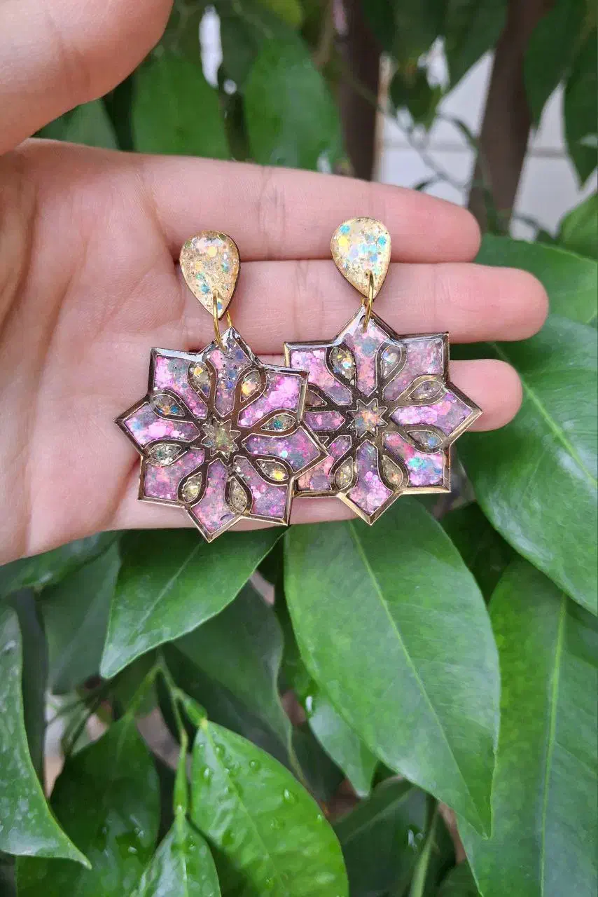 گوشواره های رزینی میخی|زیورآلات و اکسسوری|اراک, |دیوار