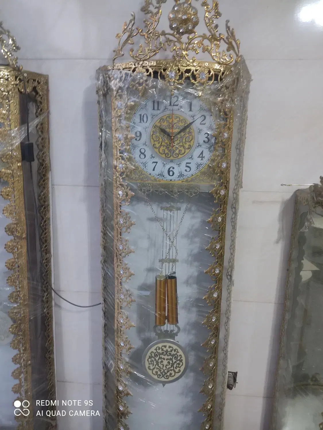 بوفه وساعت ایستاده برنزی نو نو|بوفه، ویترین، کنسول|همدان, |دیوار