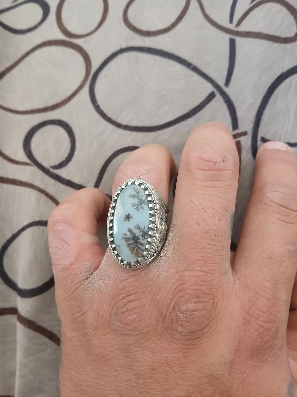 انگشتر شجر نقره|جواهرات|اصفهان, لاله|دیوار