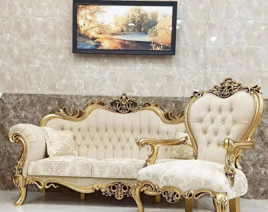 مبل افسون کلاسیک 9نفره زرکالا ،کارخاانه یاسوج16|مبلمان خانگی و میز عسلی|یاسوج, |دیوار