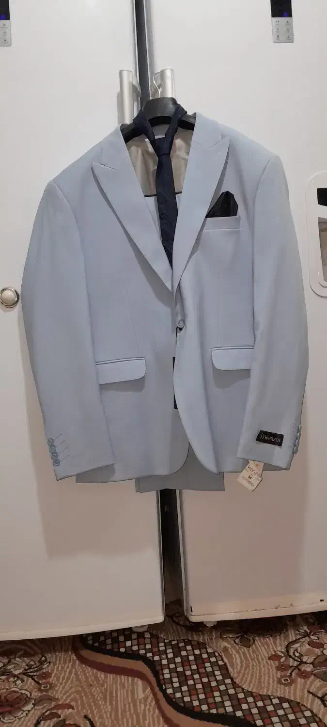 کت و شلوار آبی پاستیلی داماد|لباس|فولادشهر, فولادشهر|دیوار
