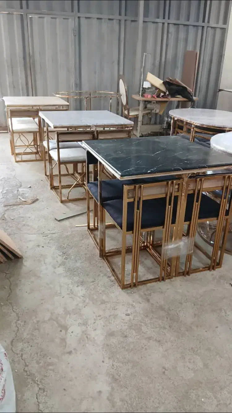 میز ناهارخوری+میز نهارخوری فلزی کمجا پشت لمسه|میز و صندلی غذاخوری|مشکیندشت, |دیوار