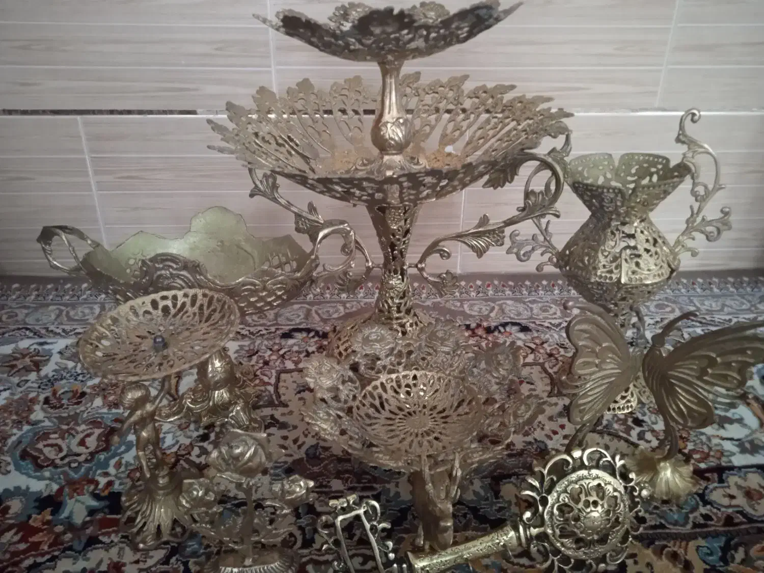 ظروف برنجی|صنایع دستی و سایر لوازم تزئینی|خرمدره, |دیوار