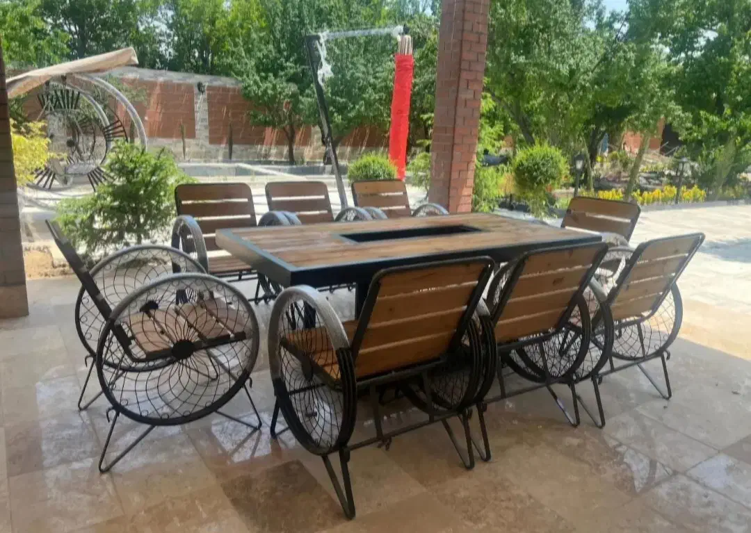 صندلی ویلایی چوبی ومیزاتشدان|صندلی و نیمکت|تهران, توحید|دیوار