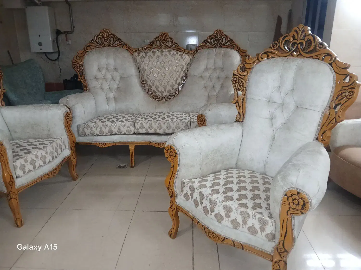 مبل سلطنتی ۹نفره چوب راش|مبلمان خانگی و میز عسلی|کاشمر, |دیوار