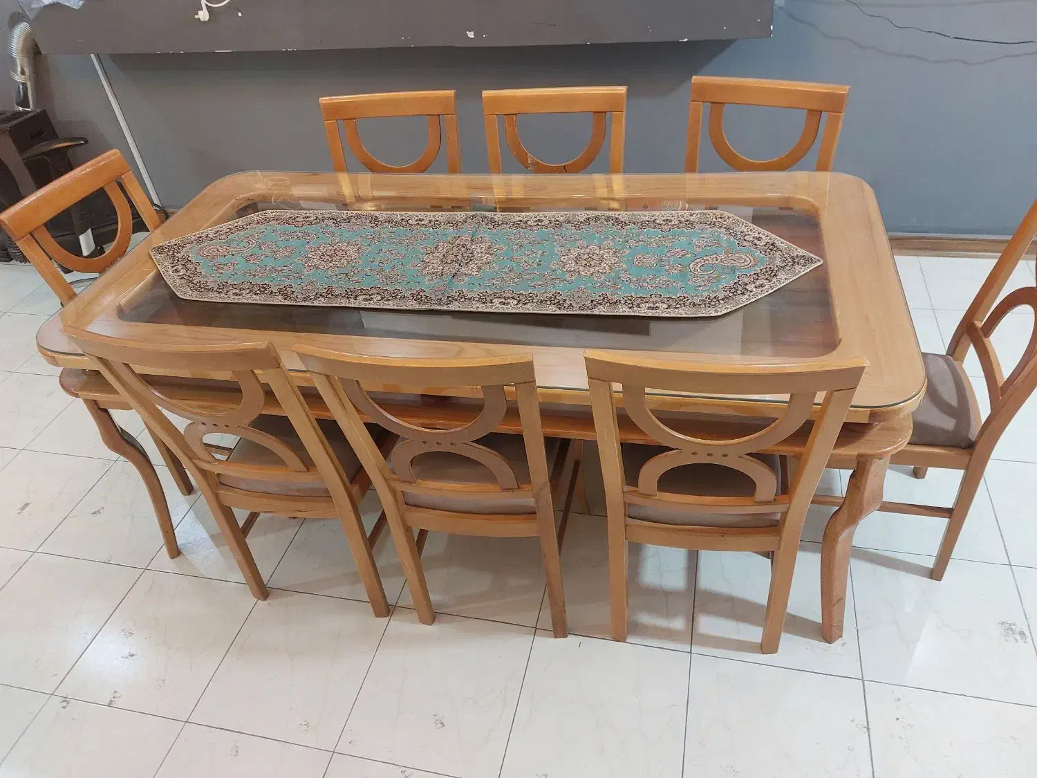 میز نهارخوری ۸ نفره|میز و صندلی غذاخوری|شیراز, ستارخان|دیوار