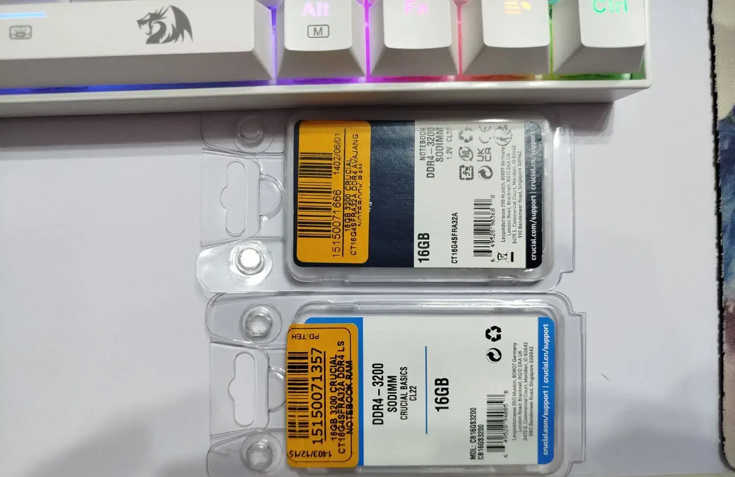 رم 8 گیگ ddr4 با فرکانس 3200 لپ تاپ|قطعات و لوازم جانبی رایانه|فسا, |دیوار