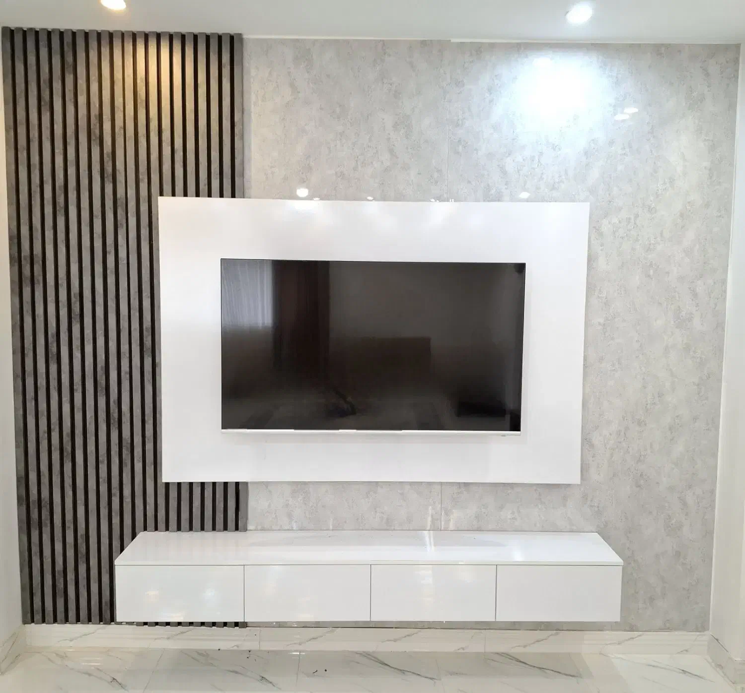 میز تلویزیون دیواری آماده مدل سیتا TV WALL نصب|میز تلویزیون|رشت, شالکو|دیوار