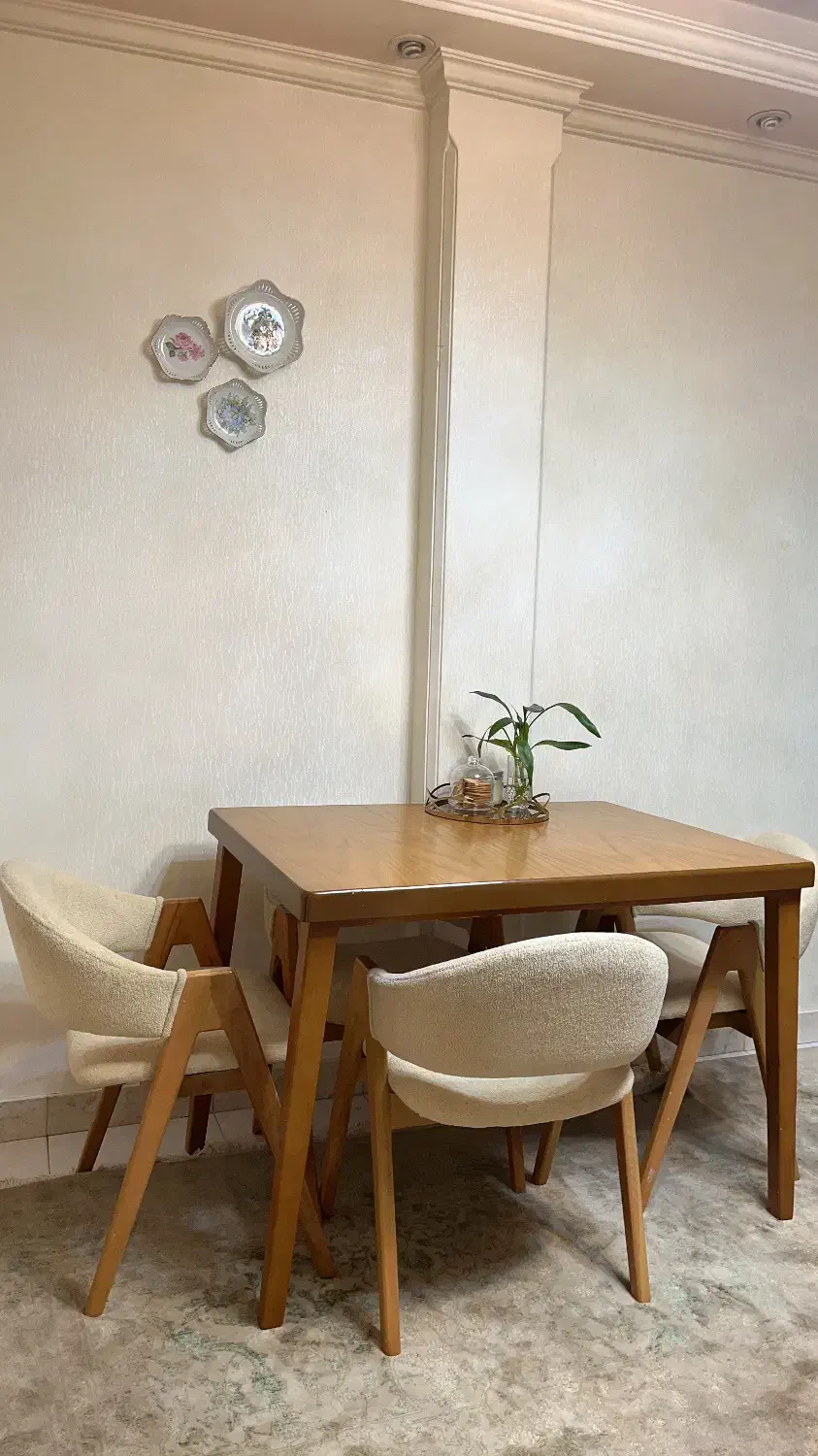 میزنهارخوری چوب راش و صندلی های تدی|میز و صندلی غذاخوری|تهران, منیریه|دیوار