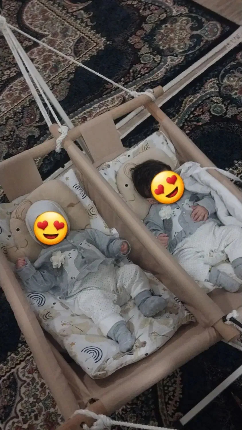 تاب وگهواره دوقلویی|کالسکه و لوازم جانبی|هشتگرد, گلسار|دیوار