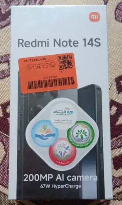 گوشی شیائومی Redmi Note 14s دو سیم 512 12 مشکی|موبایل|ری, شهادت|دیوار