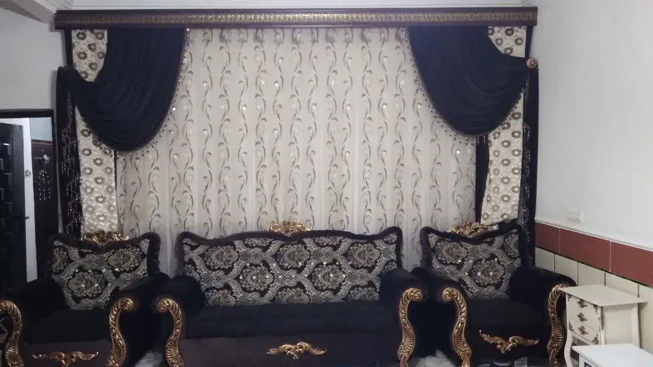 پرده سالن|پرده، رانر، رومیزی|دلیجان, |دیوار