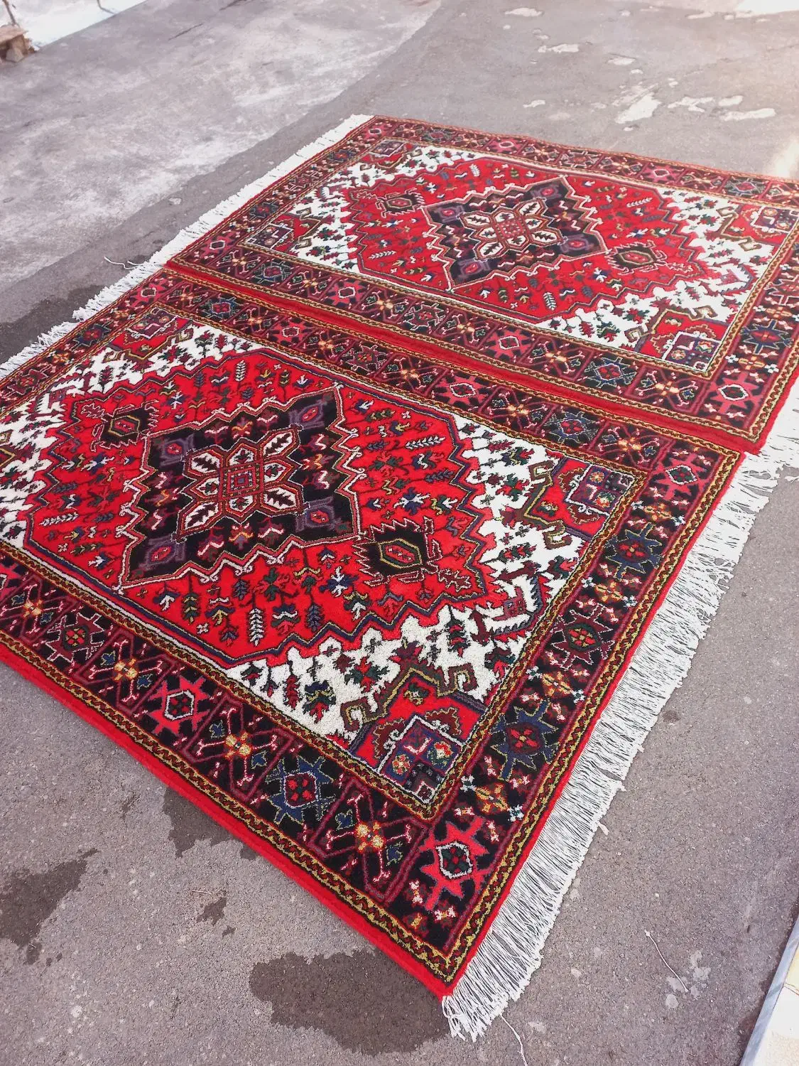 دو جفت(۴ تخته) فرش دستباف 6متری تازه از دار افتاده|فرش|تبریز, |دیوار