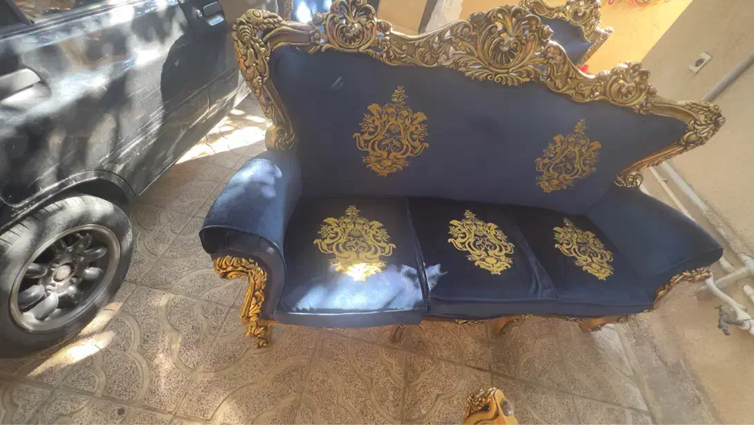 مبل سلطنتی ۹ نفره|مبلمان خانگی و میز عسلی|کرج, استاندارد|دیوار