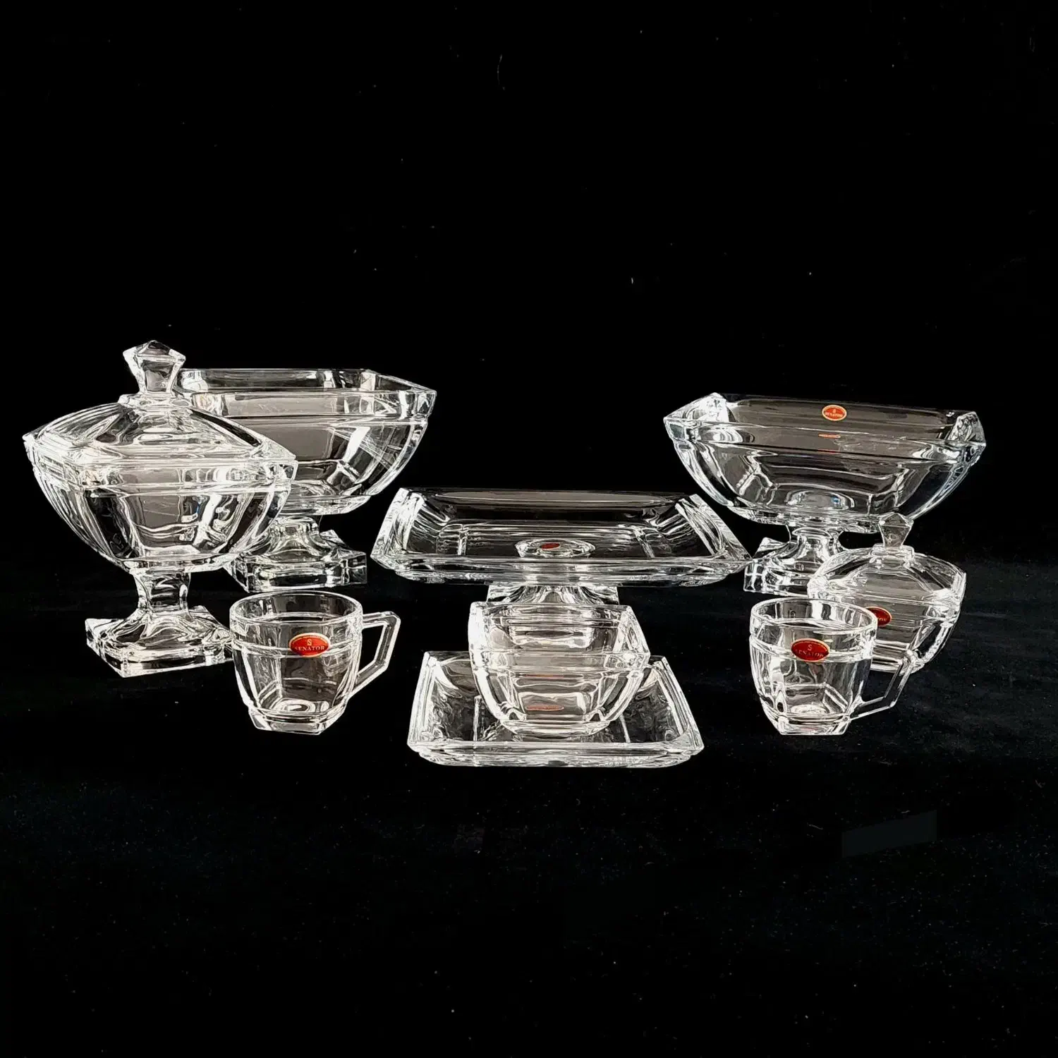 سرویس کریستال 45 پارچه|ظروف سرو و پذیرایی|مشهد, زمرد|دیوار