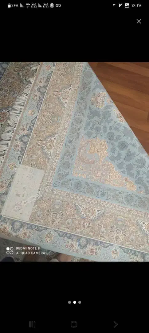 یک جفت فرش ۹ متری ۱۲۰۰ شانه در حد نو|فرش|مشکین‌دشت, |دیوار