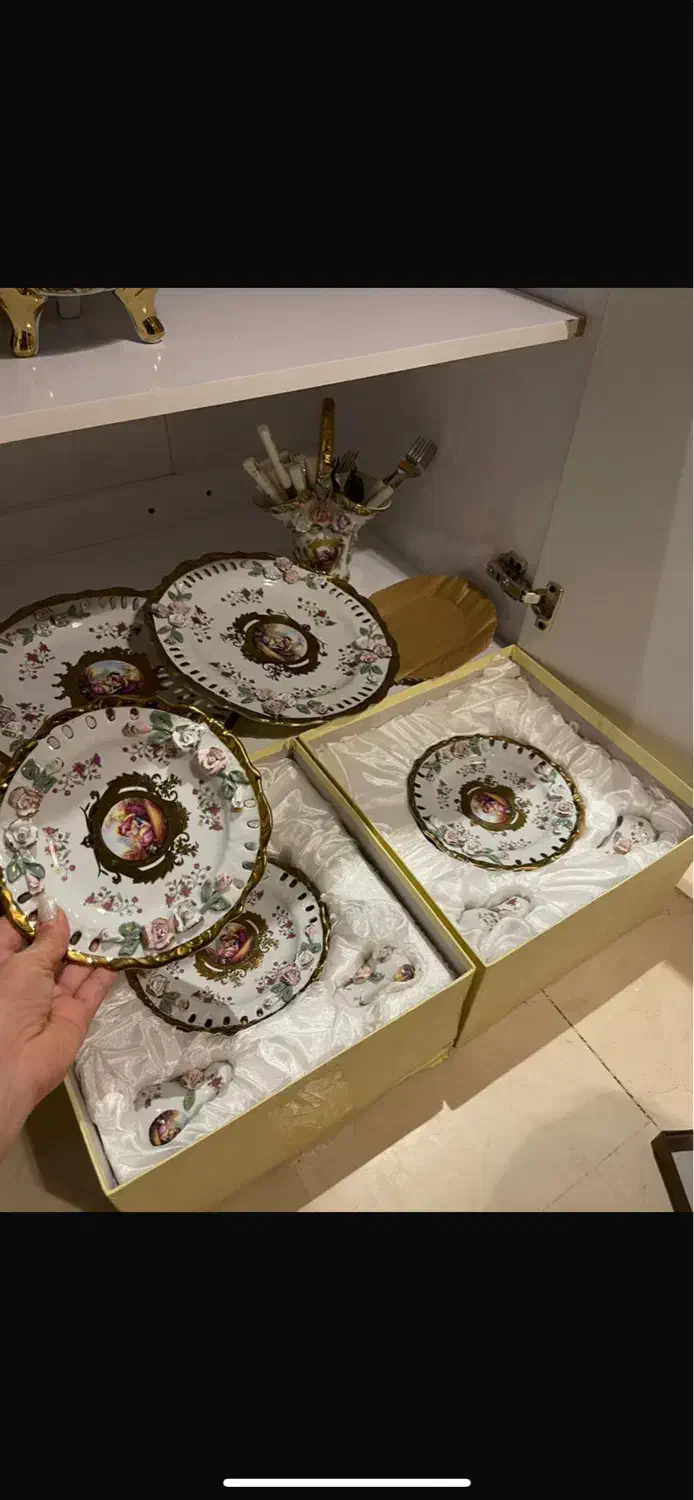 چینی گل برجسته برند آنیل|ظروف سرو و پذیرایی|تهران, جنتآباد شمالی|دیوار