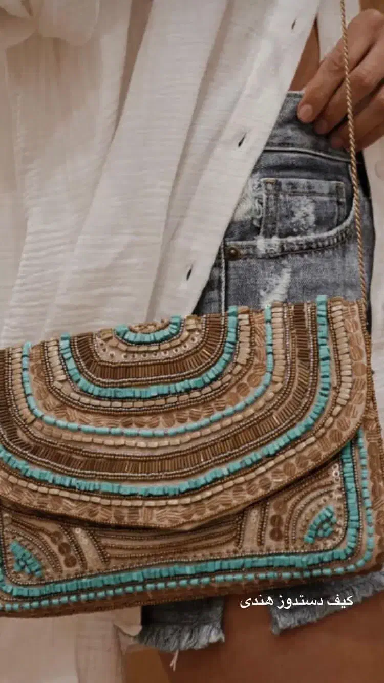 کیف دست ساز سنگدوزی واردات هند|کیف، کفش، کمربند|رشت, بلوار گیلان|دیوار