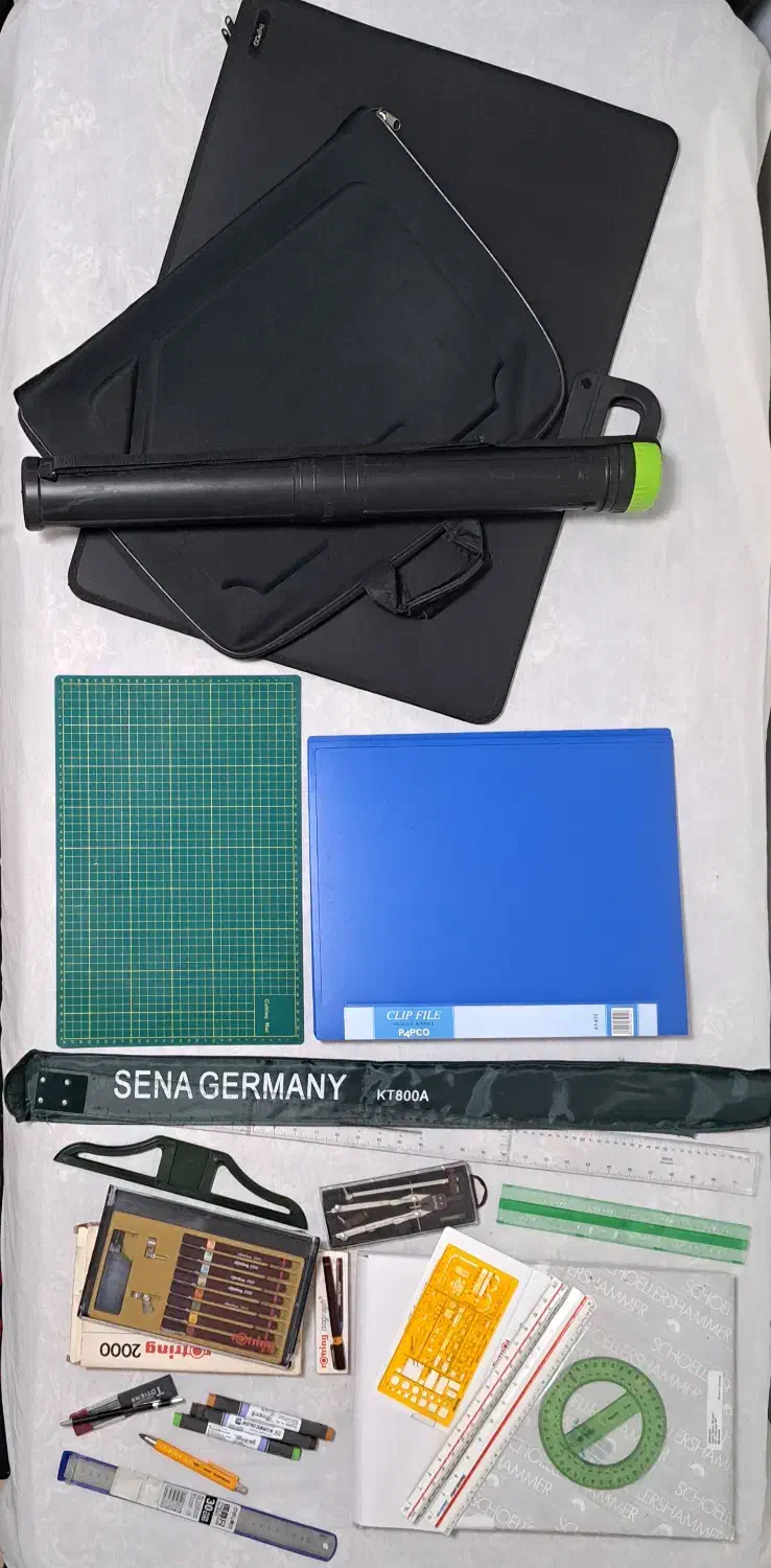 ابزار معماری*کاغذ کالک A3*راپید دائمی*کیف آرشیو|لوازم التحریر|رشت, نظری|دیوار