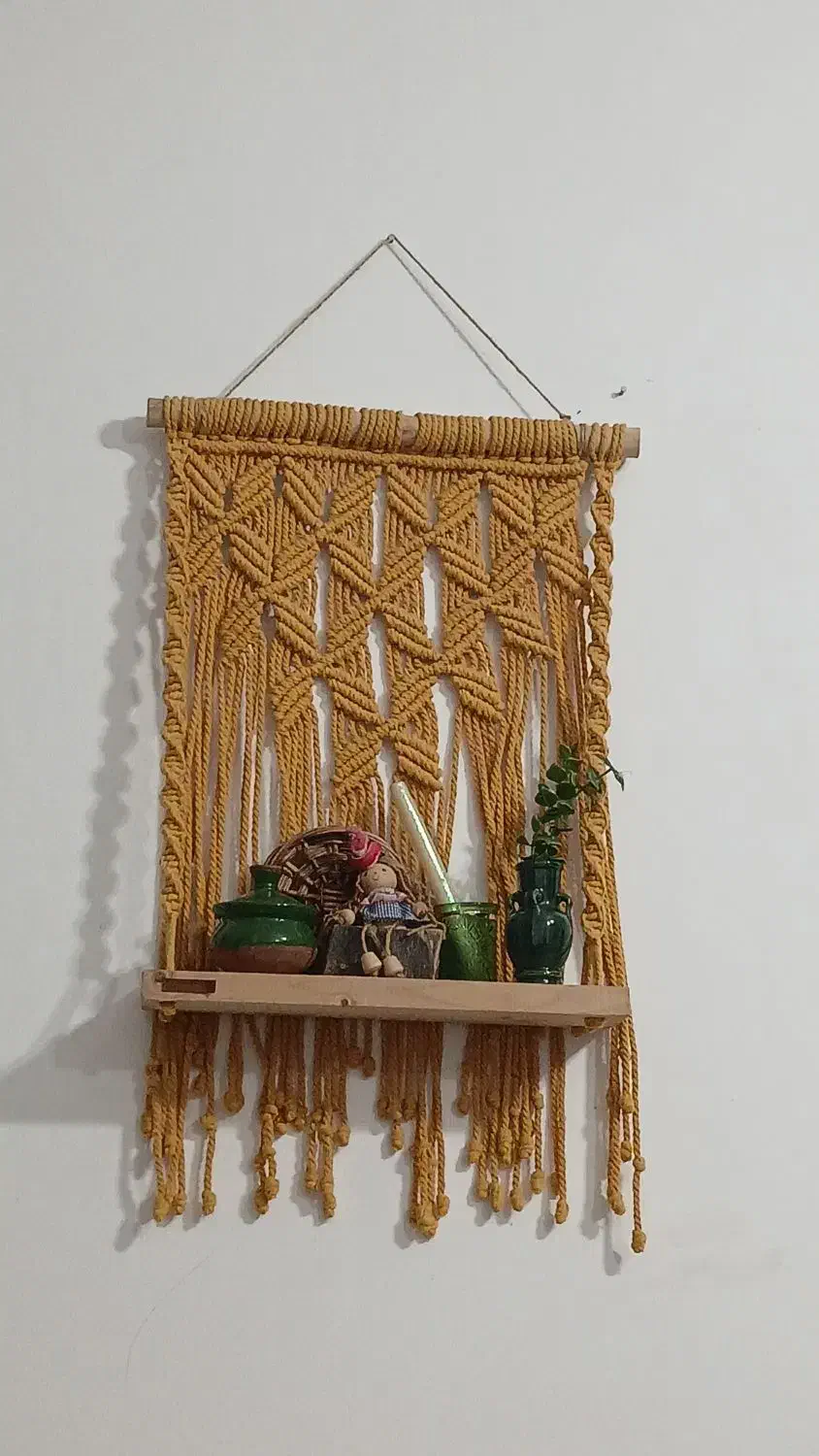 شلف مکرومه|کتابخانه، شلف، قفسه‌های دیواری|رشت, انصاری|دیوار