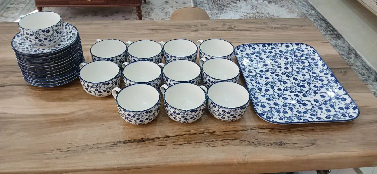 سرویس چای خوری گل آبی ترند|ظروف سرو و پذیرایی|کوهسار (البرز), |دیوار