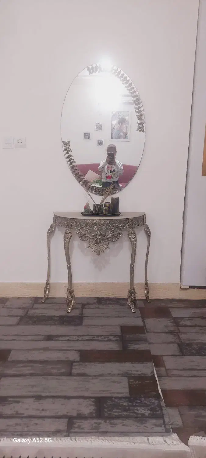 آیینه شمعدان برنجی|آینه|بیرجند, |دیوار