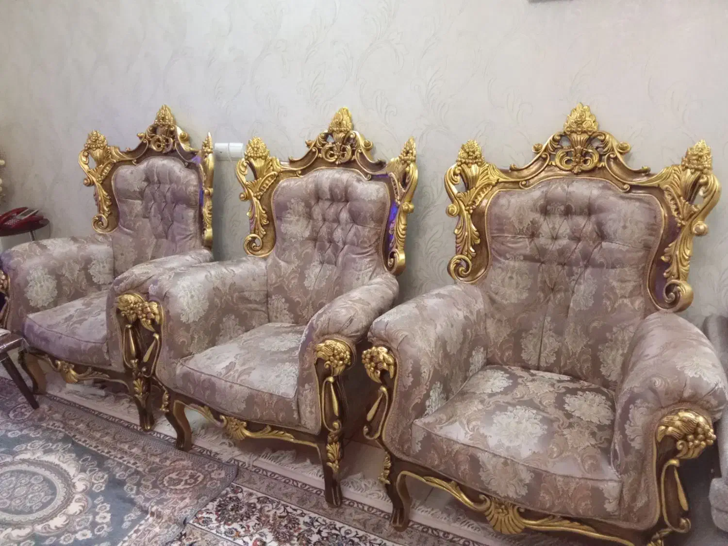 مبلمان استیل سلطنتی ۹نفره|مبلمان خانگی و میز عسلی|بروجرد, |دیوار