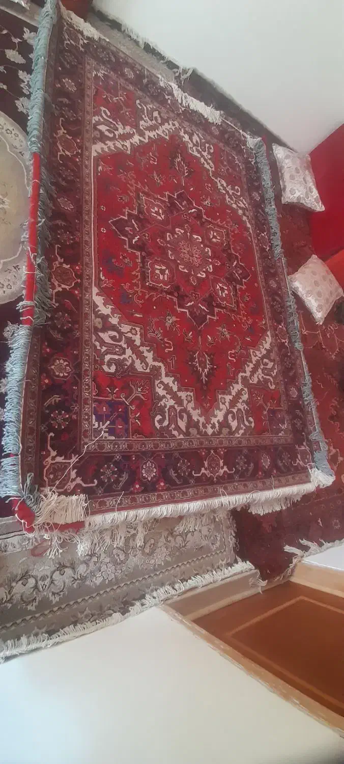 فرش دستبافت هریس تاجری خوش نقش|فرش|ملکان, |دیوار