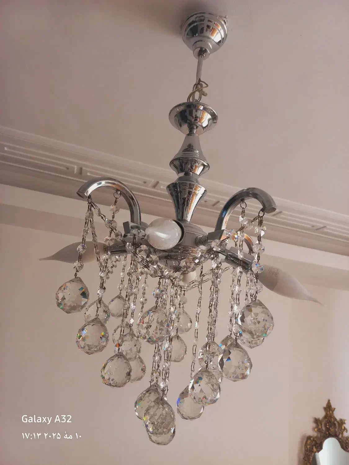 ۳عدد لوستر کریستالی|لوستر و چراغ آویز|همدان, |دیوار