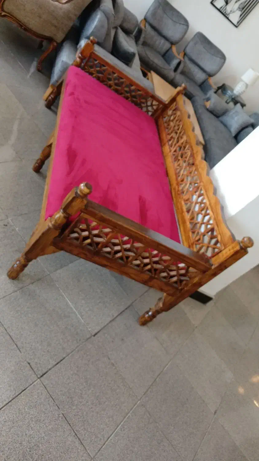 تخت سنتی چوبی گره چینی|مبلمان خانگی و میز عسلی|لاهیجان, بازکیاگوراب|دیوار