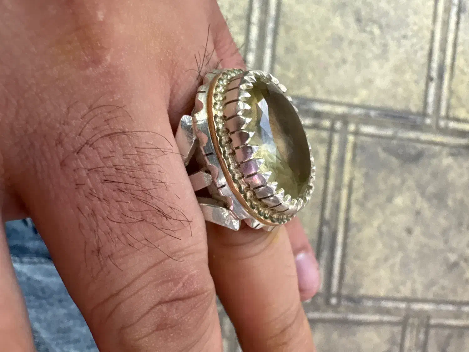 انگشتر نقره سنگ سیترین|جواهرات|اندیشه, اندیشه فاز ۴|دیوار