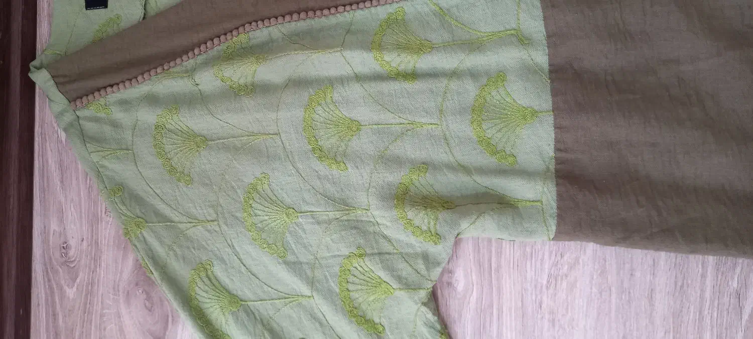 مانتو سبز دورنگ خامه دوزی|لباس|تبریز, |دیوار