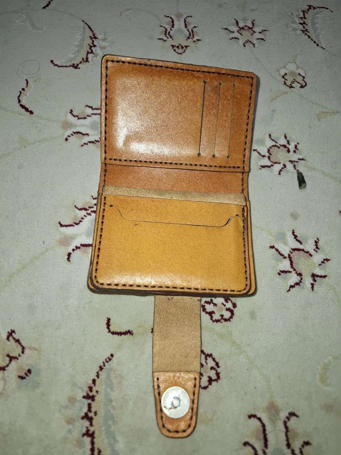 کیف پول و جای کارت تمام چرم درجه یک و دست دوز|کیف، کفش، کمربند|رشت, پیرکلاچای|دیوار