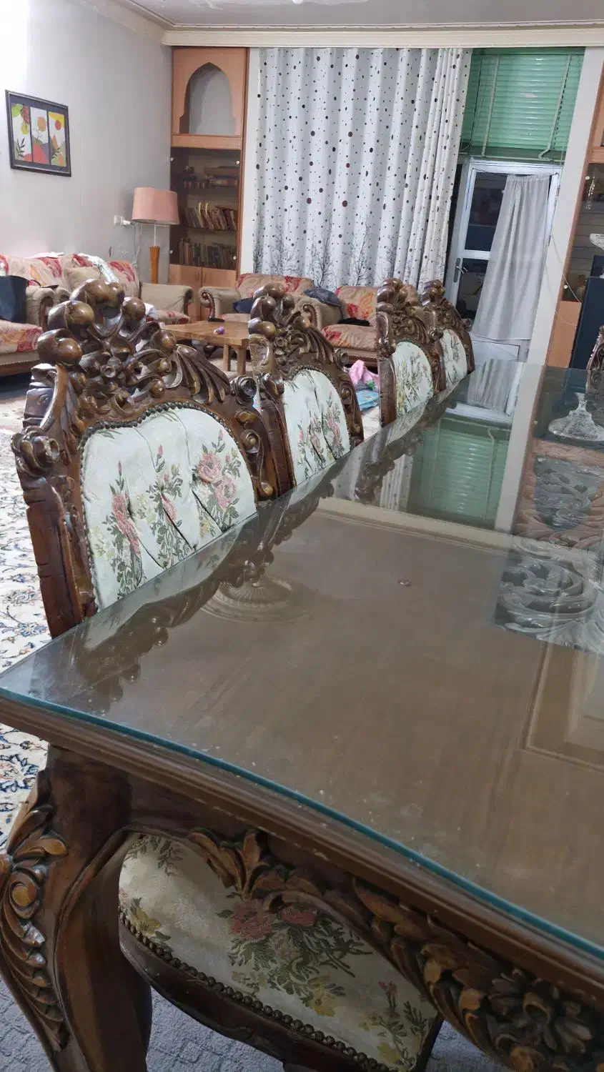 میز ناهار خوری 10 نفره|میز و صندلی غذاخوری|پیر بکران, |دیوار