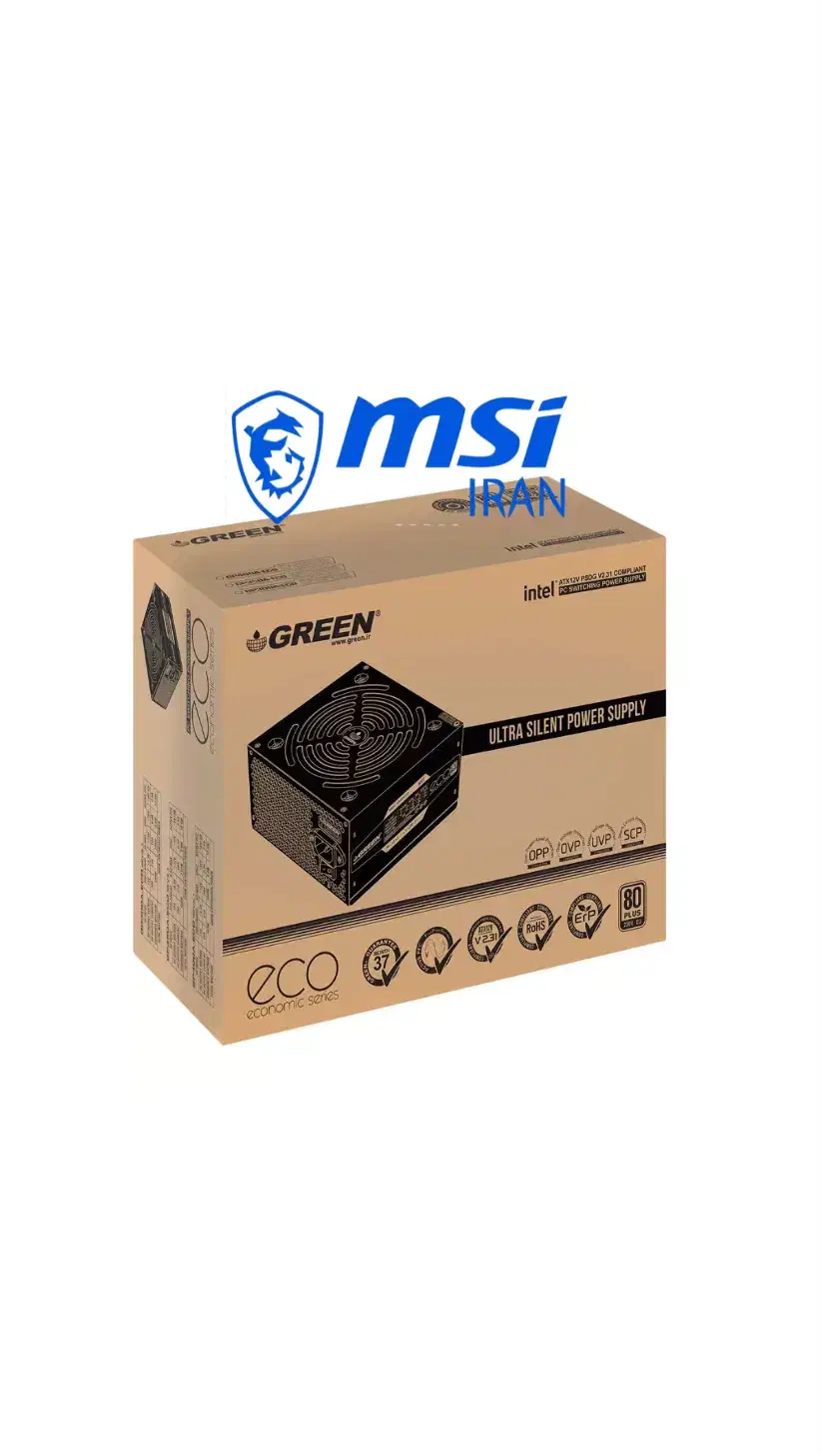 منبع تغذیه گرین مدل GP400A-ECO Rev3.1|قطعات و لوازم جانبی رایانه|نسیم‌شهر, |دیوار