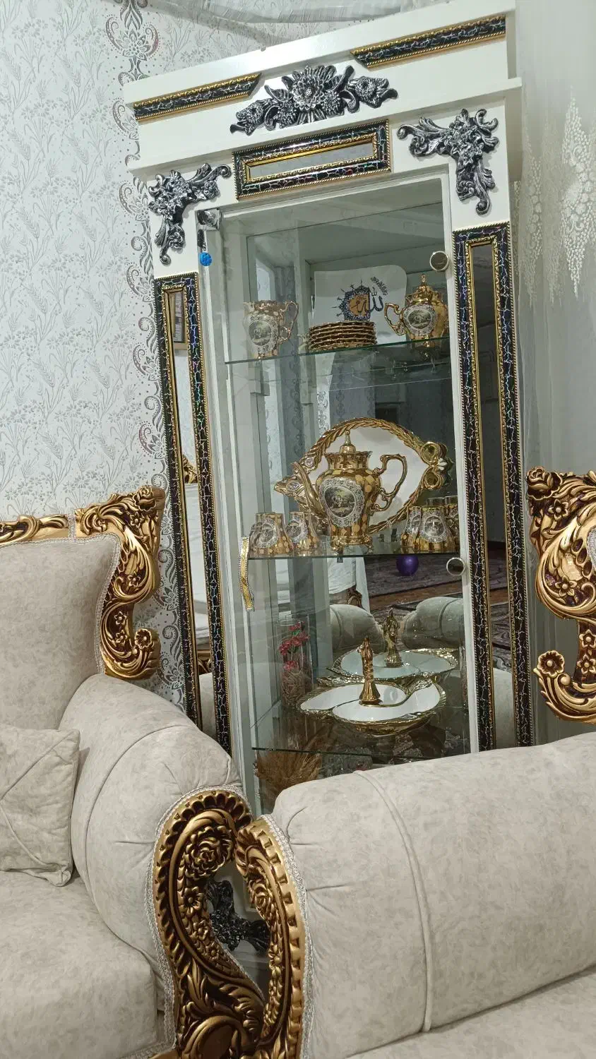 آینه و کنسول بوفه و ساعت|بوفه، ویترین، کنسول|آبدانان, |دیوار