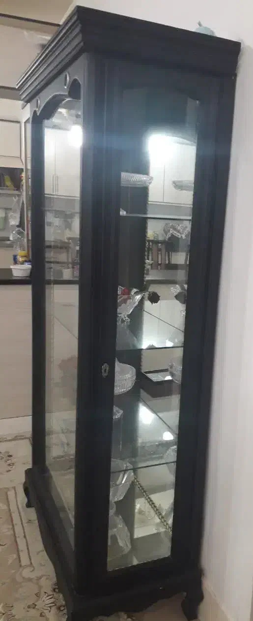 بوفه چوبی اینه و چراغ دار|بوفه، ویترین، کنسول|بندرعباس, |دیوار