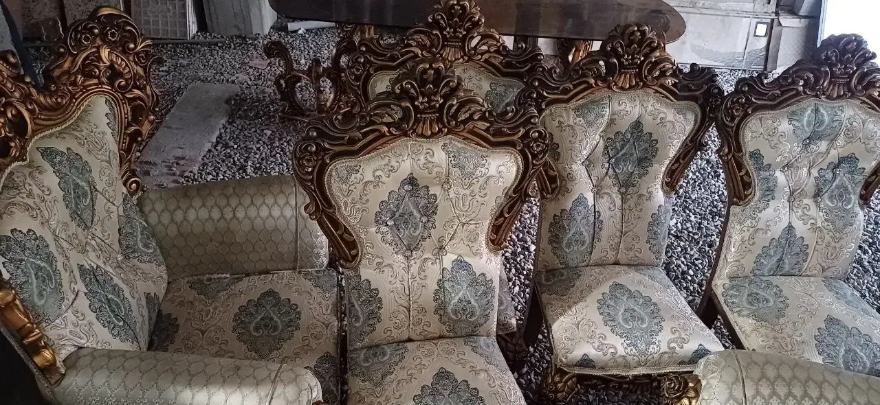 مبل ۹ نفره میز غذا خوری ۸ نفره و میز وسط|مبلمان خانگی و میز عسلی|قائمشهر, |دیوار