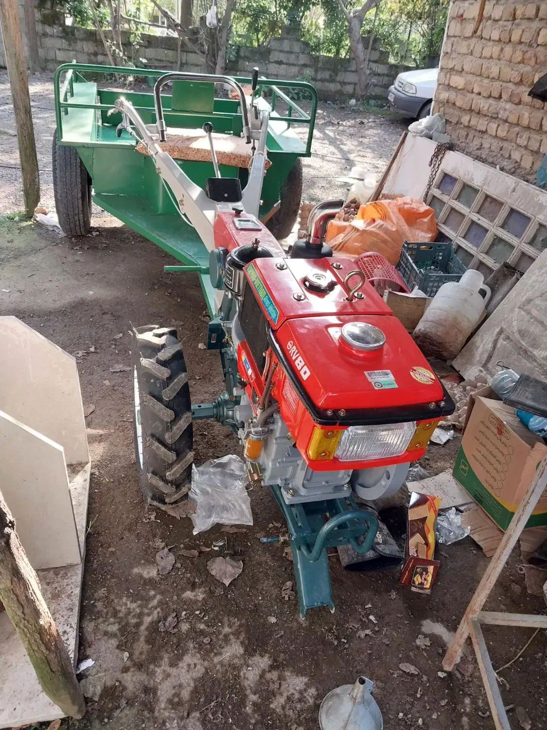 تیلرکشاورزی خشک با تمام ادوات وبارکش|ماشین‌آلات صنعتی|سیاهکل, |دیوار