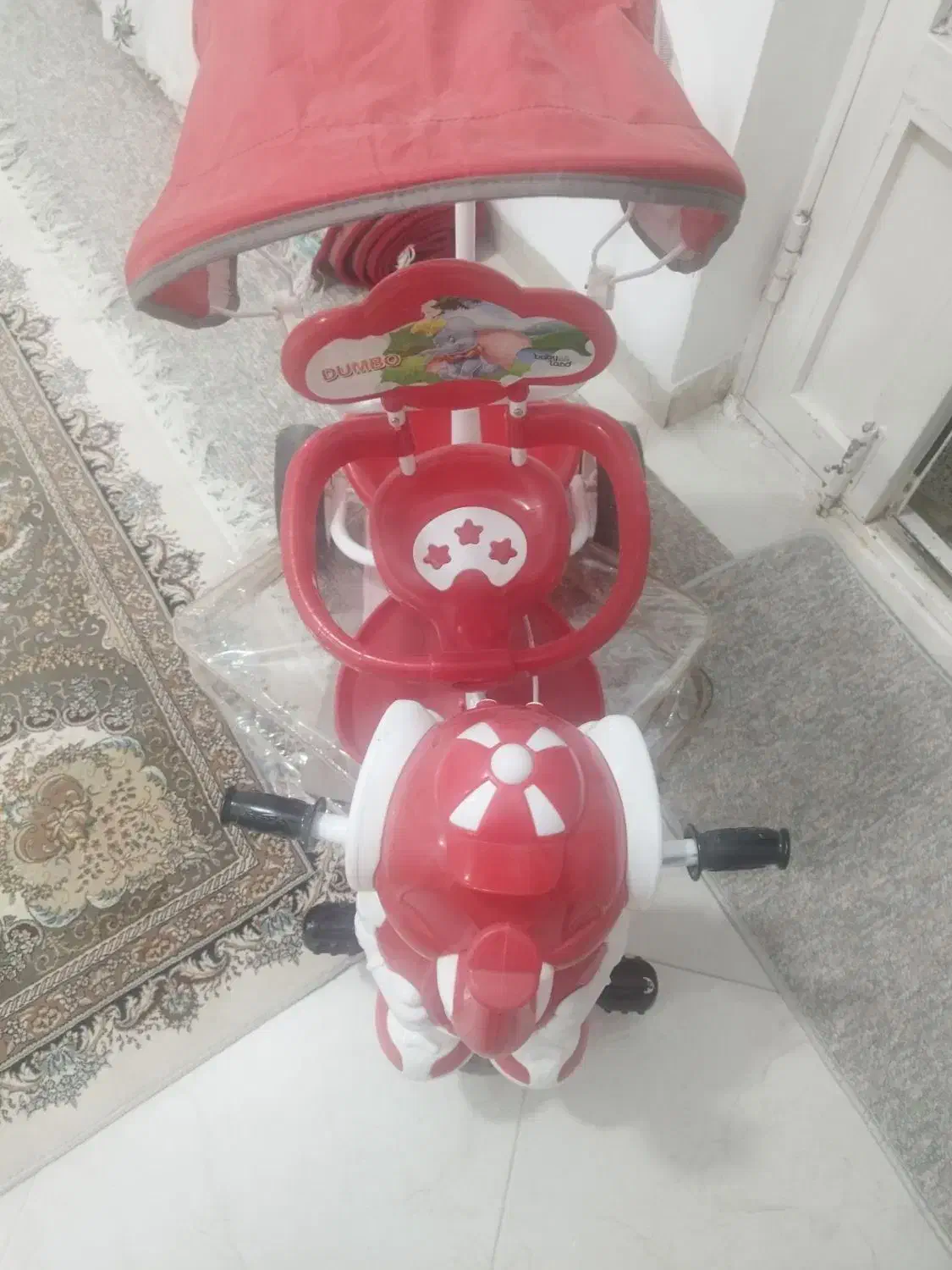 سه چرخه کریر با کالسکه تاب همگی در حد نو|کالسکه و لوازم جانبی|ایلام, |دیوار