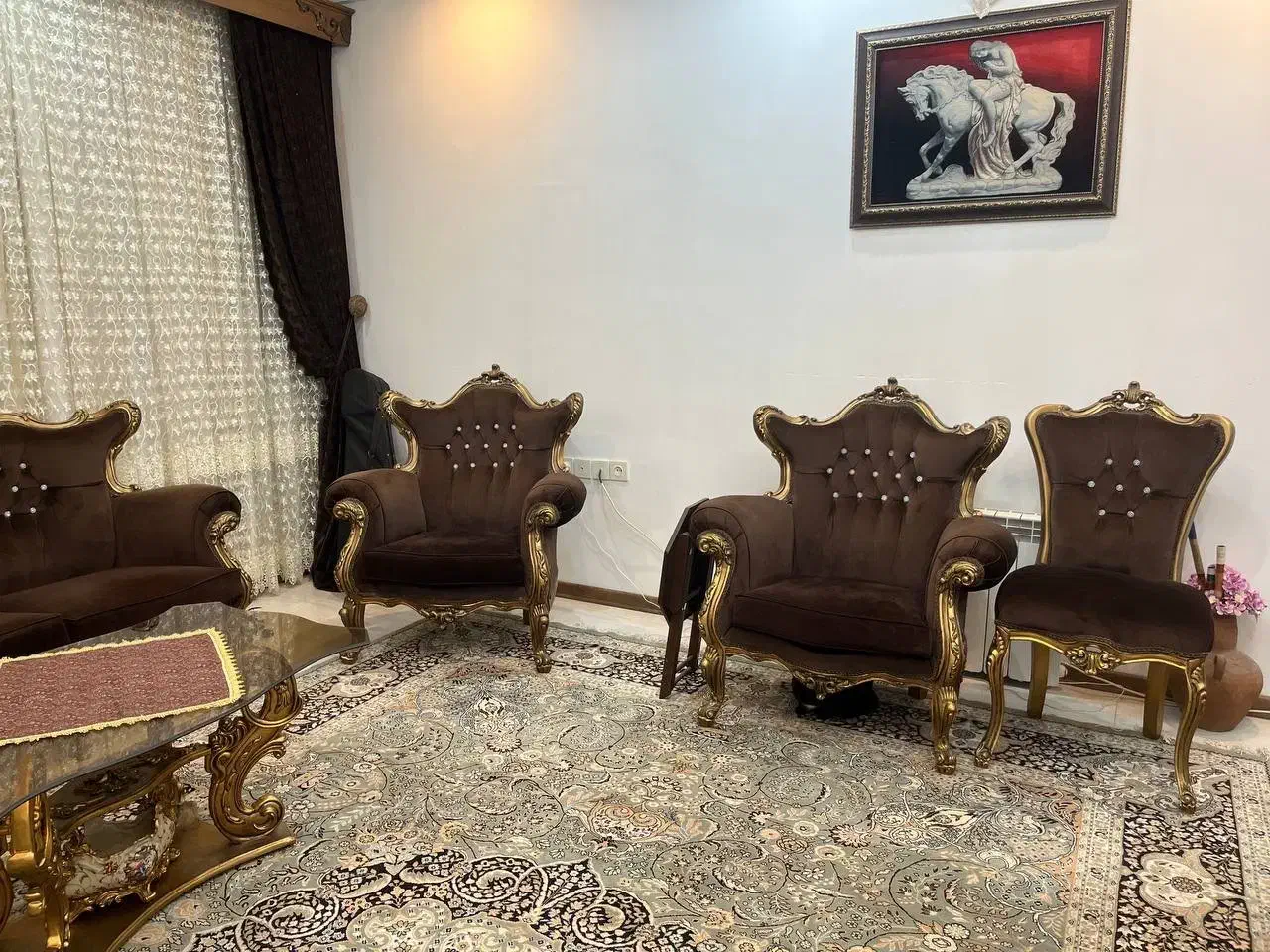 مبل استیل ۹ نفره چوب راش گرجستان(سالم) ۴۰ میلیون|مبلمان خانگی و میز عسلی|لاهیجان, گلستان|دیوار