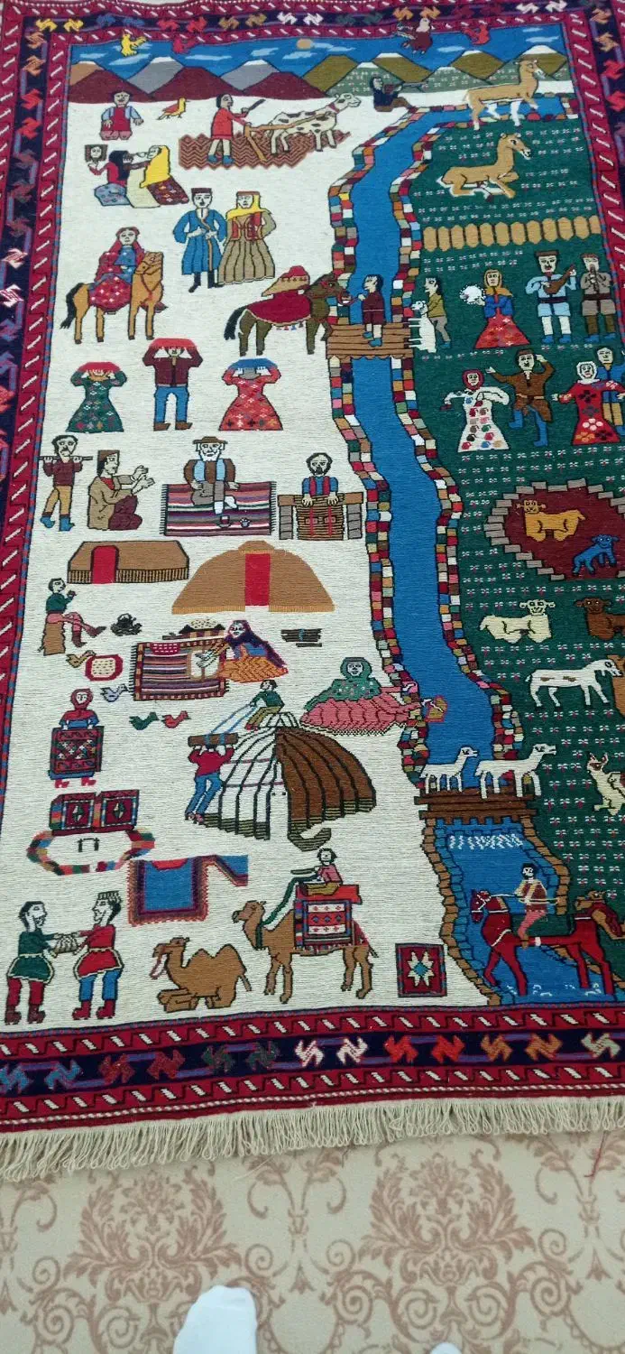 ورنی دستبافت|گلیم، جاجیم، گبه|آبش احمد, |دیوار