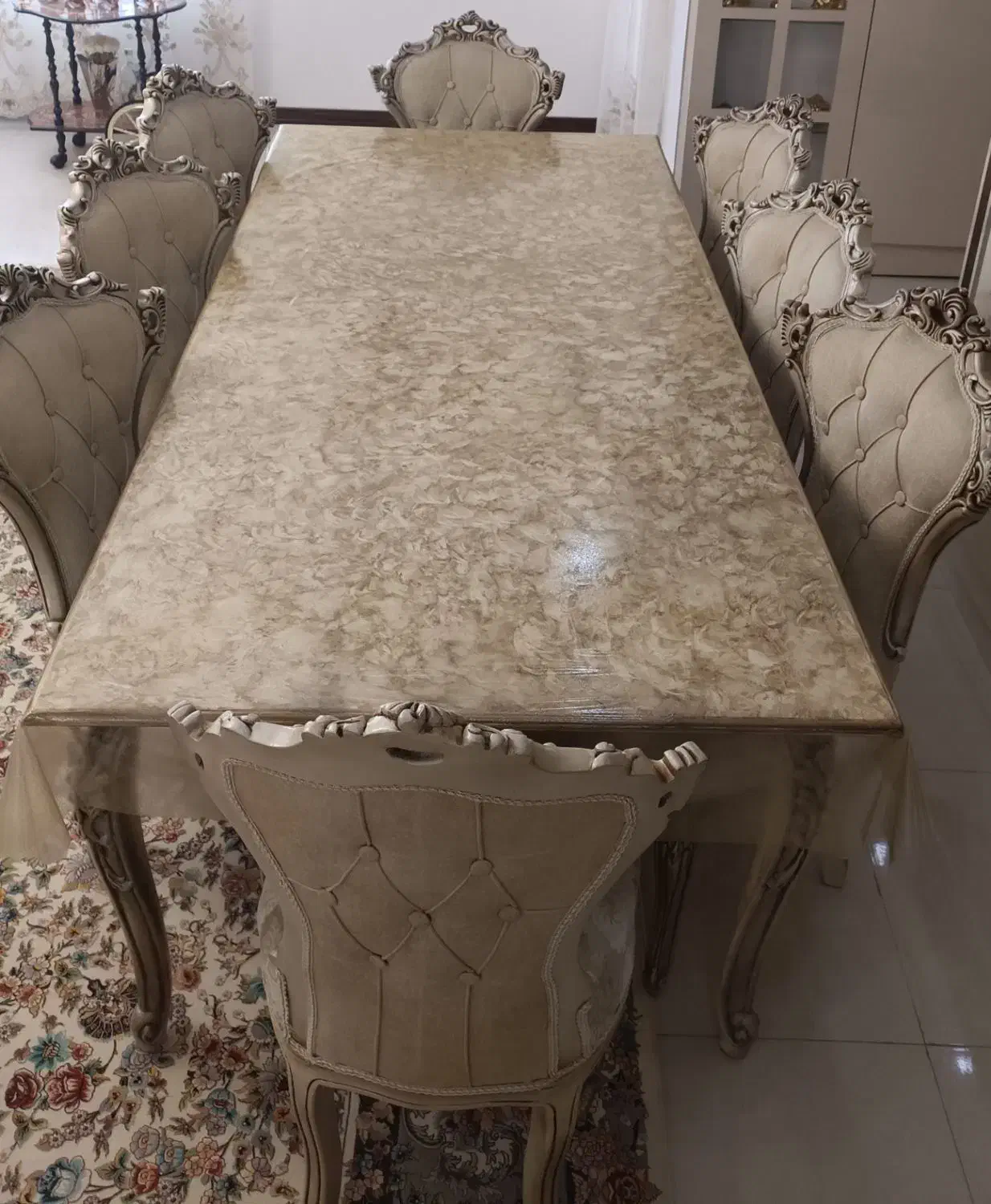 میز غذا خوری 10نفره|میز و صندلی غذاخوری|اشتهارد, |دیوار