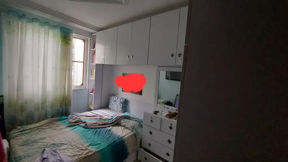 تخت و کمد فروش بعلت جابجایی|تخت و سرویس خواب|فومن, |دیوار