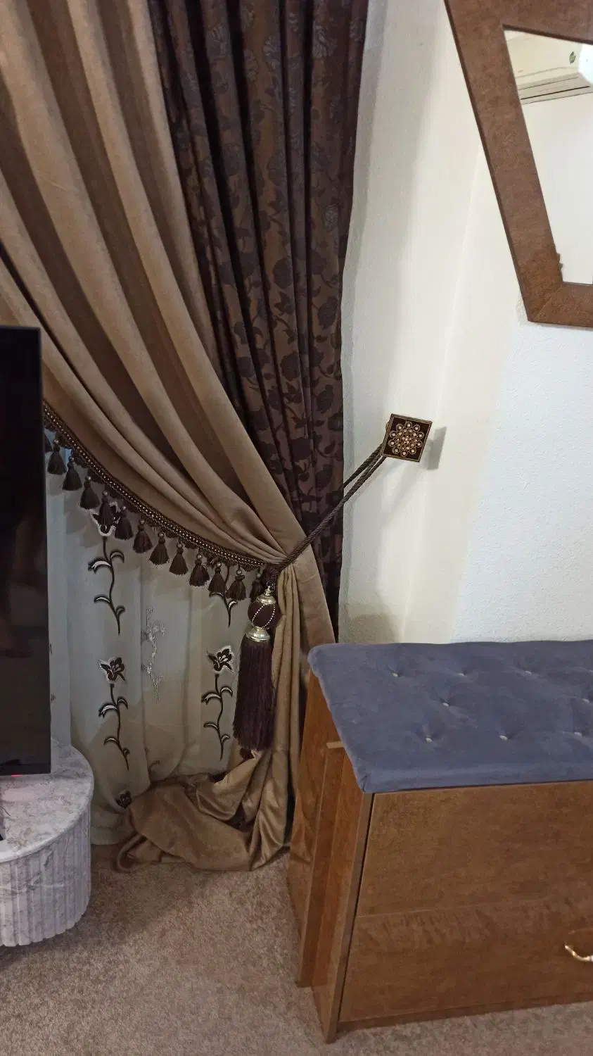 پرده تزیینی پارچه درجه یک|پرده، رانر، رومیزی|بوشهر, |دیوار