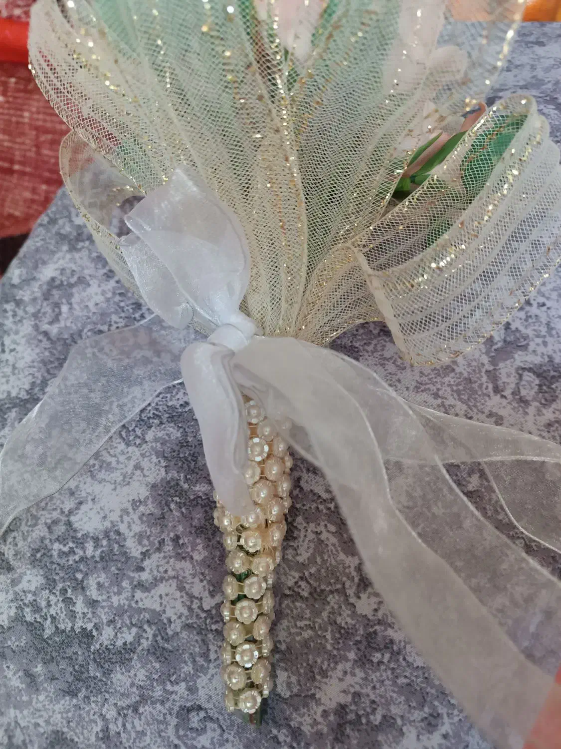 دسته گل عروس|گل مصنوعی|سامان, |دیوار