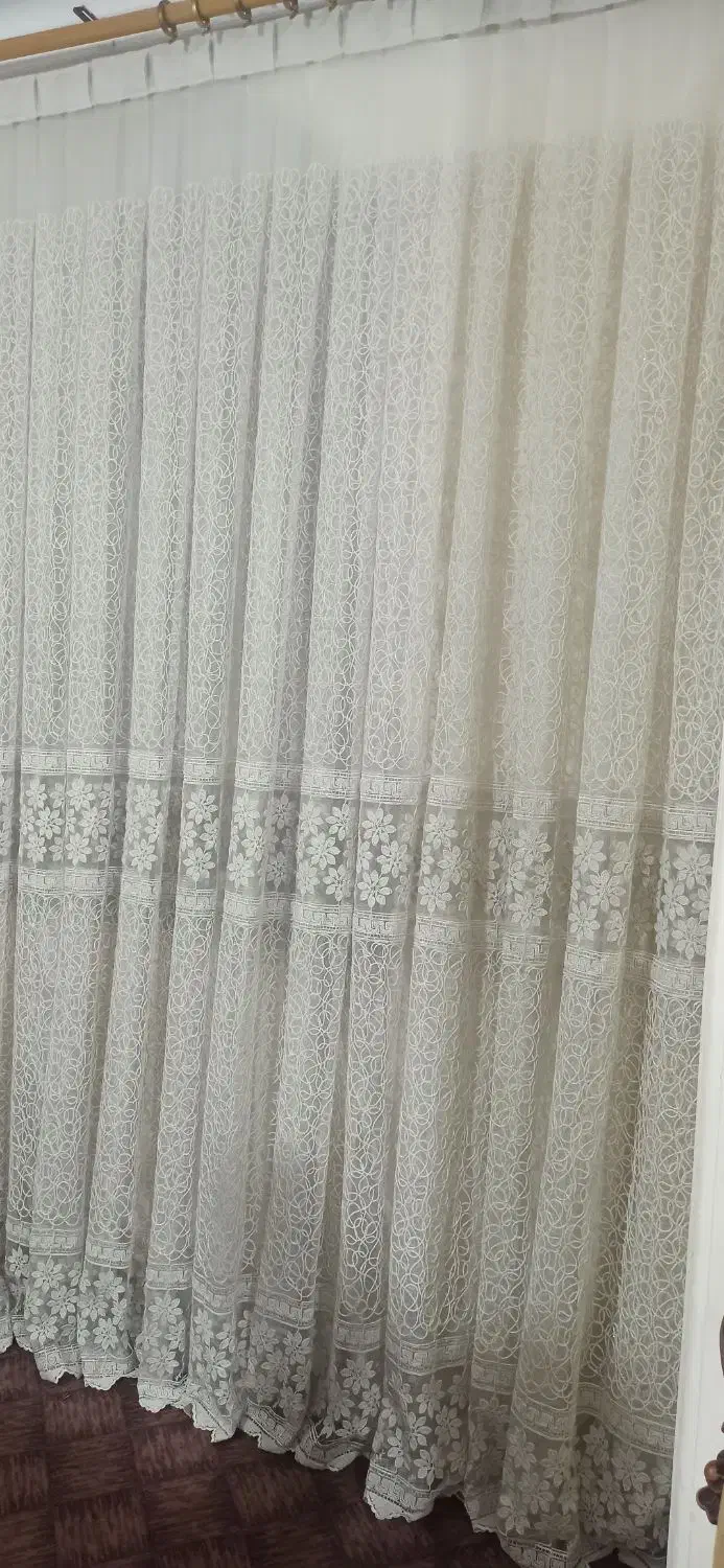 پرده سالن دانتل شیک و تمیز فوری فوری فروشی|پرده، رانر، رومیزی|قرچک, مهدیه|دیوار